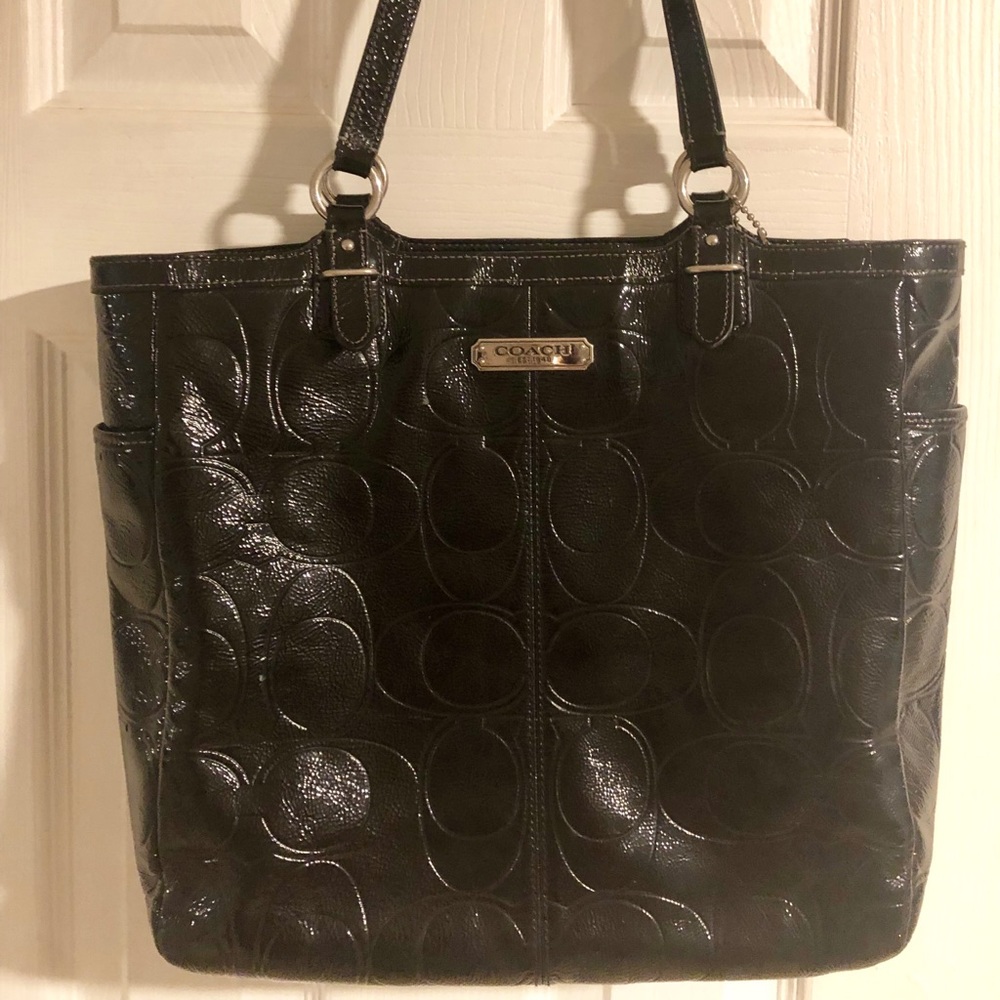 Coach shiny tote